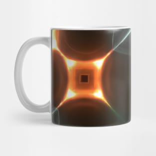 Abstract dark background with neon glow Mug